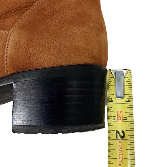 Stuart Weitzman Over the Knee Boot Size 6.5M SUEDE LEATHER Rust Brown Equestrian - Picture 15 of 16